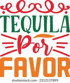 Tequila Por Favor t shirt design