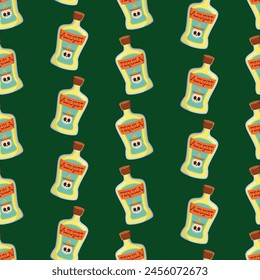 tequila seamless pattern mexican food drink hand drawn  doodle pattern