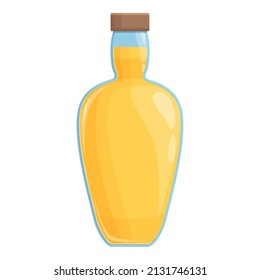 Tequila shot bottle icon cartoon vector. Mexican lime. Drink vodka