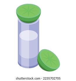 Tequila shot icon isometric vector. Glass alcohol. Lime party