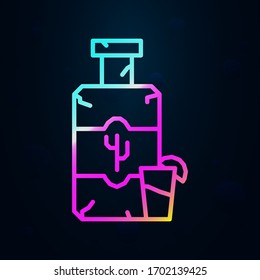 Tequila, shot, lemon, bottle nolan icon. Simple thin line, outline vector of dia de muertos icons for ui and ux, website or mobile application
