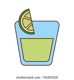 tequila shot with lime slice drink liquor mexican
