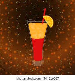 Tequila sunrise cocktail