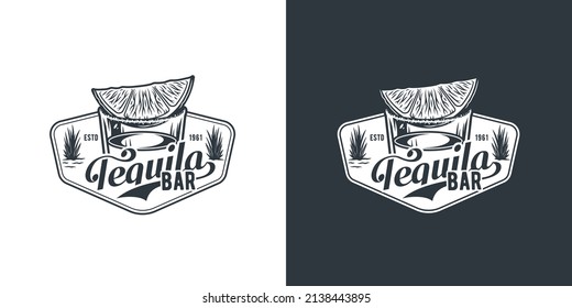 Tequila vector shot with lime and salt. Hand drawn illustration converted to vector isolated on white background