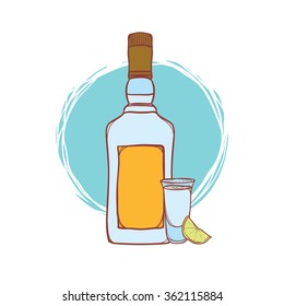 tequilla Hand-Drawn Illustration