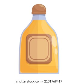 Tequilla shot bottle icon cartoon vector. Drink cactus. Mexican tequila