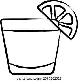 Tequilla Shot hand drawn vector illustration