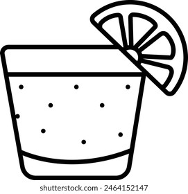 Tequilla Shot outline icon vector illustration