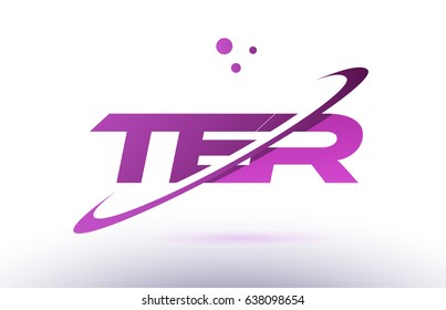 ter t e r  alphabet letter logo combination purple pink creative text dots company vector icon design template