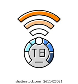 terabyte internet speed future technology color icon vector. terabyte internet speed future technology sign. isolated symbol illustration