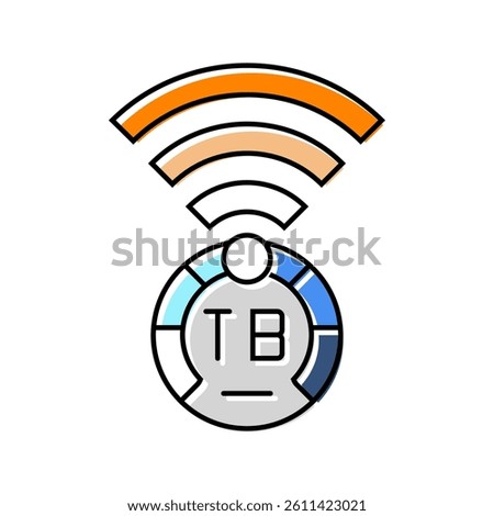 terabyte internet speed future technology color icon vector. terabyte internet speed future technology sign. isolated symbol illustration