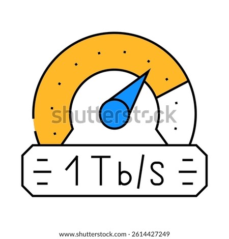 terabyte internet speed future technology line icon vector. terabyte internet speed future technology sign. isolated symbol illustration