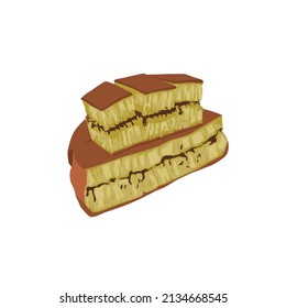 Terang bulan cake, vector illustration can be for food posters
