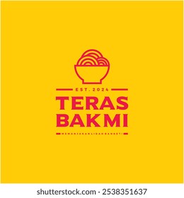 Teras Bakmi Logo Design Vector