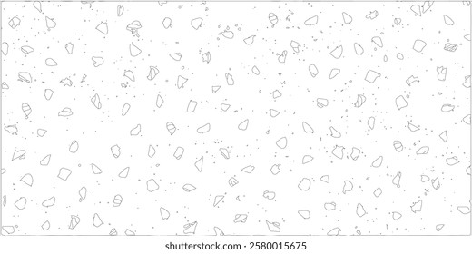 Terazzo seamless pattern composed of pieces of granite, quartz, marble and stone. Speckled floor texture. White classic paving design. Abstract wall background. Retro venetian stone material