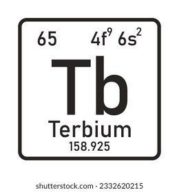 Terbium element icon vector illustration symbol design