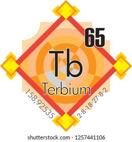 Terbium form Periodic Table of Elements V3 - vector illustrator