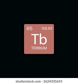 Tabela Periódica Térbio da ilustração Elements Vetor Stock.