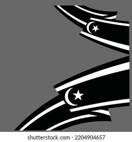 TERENGGANU-FLAG MIT STILGRENZEN ODER -RAHMEN