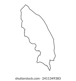Terengganu state map, administrative division of Malaysia. Vector illustration.
