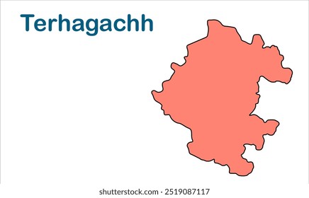 Mapa da subdivisão de Terhagachh, Distrito de Kishanganj, Estado de Bihar, República da Índia, Governo de Bihar, território indiano, Índia Oriental, política, aldeia, turismo