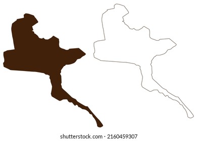 Terihi island (France, French Republic, Pacific Ocean, Marquesas Islands Archipelago, French Polynesia) map vector illustration, scribble sketch Terihi map