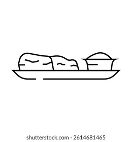 teriyaki chicken japanese food line icon vector. teriyaki chicken japanese food sign. isolated contour symbol black illustration