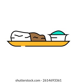 teriyaki chicken japanese food line icon vector. teriyaki chicken japanese food sign. isolated symbol illustration