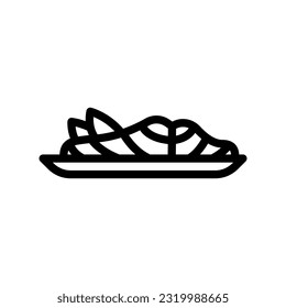 teriyaki salmon japanese food line icon vector. teriyaki salmon japanese food sign. isolated contour symbol black illustration