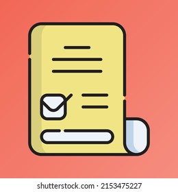 Term and Condition Icon Vector Illustration. Flat Outline Cartoon. Shopping and Ecommerce Icon Concept Isolated Premium Vector