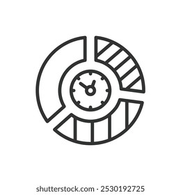 Term Deposit, in line design. Term Deposit, fixed deposit, savings account, interest rate, maturity, investment, on white background vector. Term Deposit, in line design editable stroke icon.