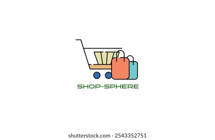 The term "Sphere" suggests a global or all-encompassing nature, indicating that the e-commerce platform connects buyers and sellers from around the world. its use for E commerce. Text is LOGOTYPE.