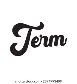 term text on white background.