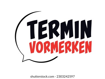 Termin vormerken, haga una cita en alemán