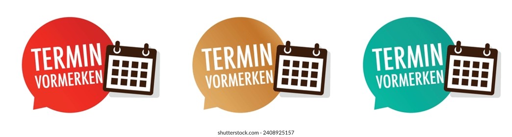 Termin vormerken, salva la fecha en alemán