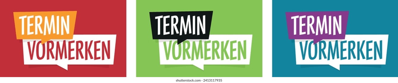 Termin vormerken, salva la fecha en alemán