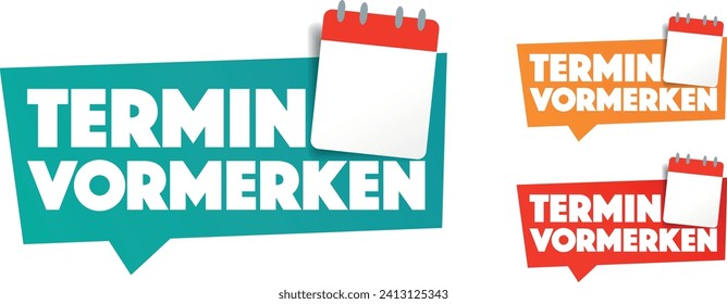 Termin vormerken, Save the date in German language