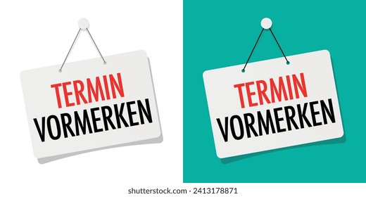 Termin vormerken, Save the date in German language