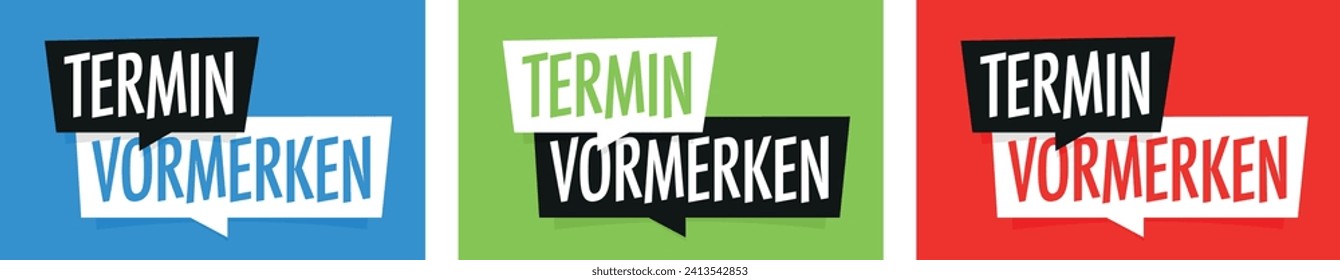 Termin vormerken, Save the date in German language