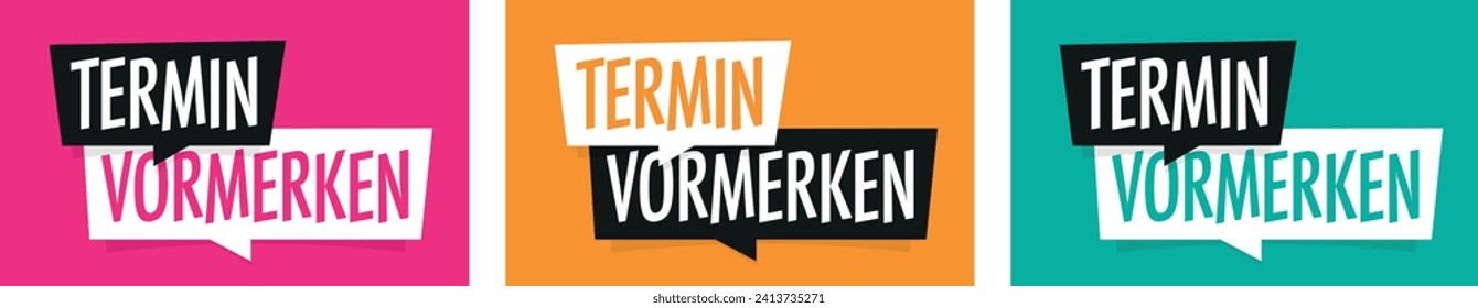 Termin vormerken, Save the date in German language