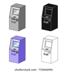 Terminal, ATM for receiving cash. Terminals single icon in cartoon style isometric vector symbol stock illustration web.