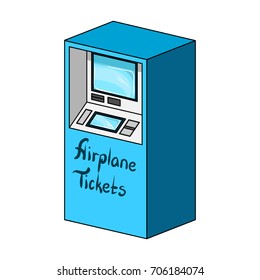 Terminal for aviation tickets. Terminals single icon in cartoon style isometric vector symbol stock illustration web.