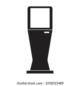 Terminal bank vector black icon. Vector illustration bank card on white background. Isolated black illustration icon of terminal payment.