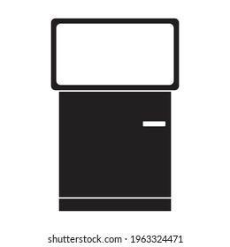 Terminal bank vector black icon. Vector illustration bank card on white background. Isolated black illustration icon of terminal payment.