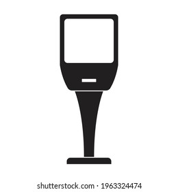 Terminal bank vector black icon. Vector illustration bank card on white background. Isolated black illustration icon of terminal payment.