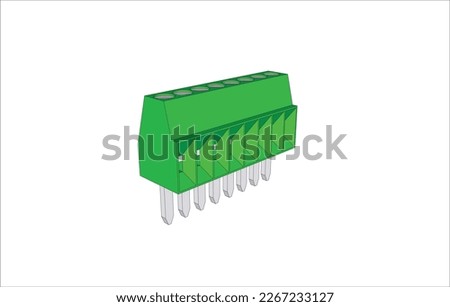 Terminal blocks included may be green or black.