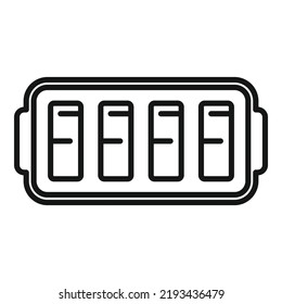 Terminal breaker icon outline vector. Electric box. Home fuse
