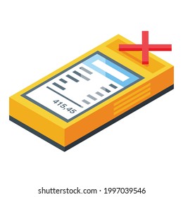 Terminal cancel payment icon. Isometric of Terminal cancel payment vector icon for web design isolated on white background