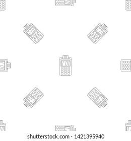 Terminal cashless payment pattern seamless vector repeat geometric for any web design