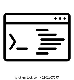 terminal coding code window shell program programming web development icon